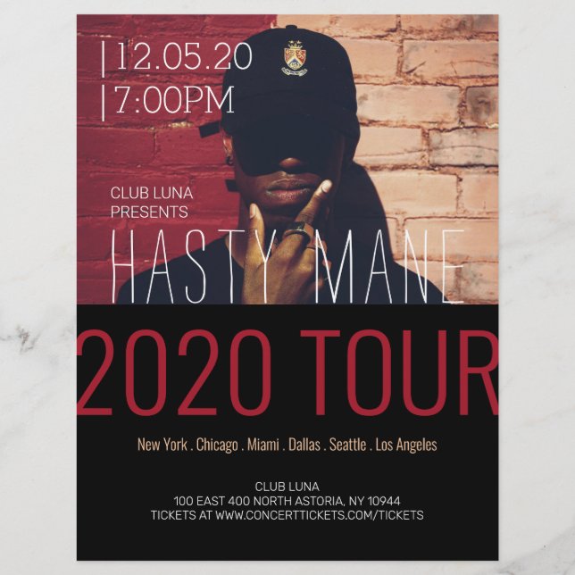 Rapper Concert Band Music Tour Flyer (Vorne)