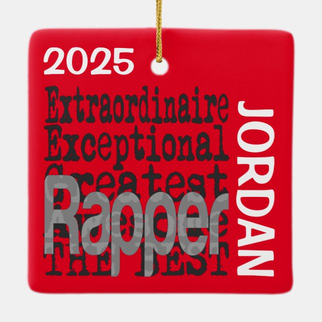 Rapper Extraordinaire CUSTOM Keramikornament (Rückseite)