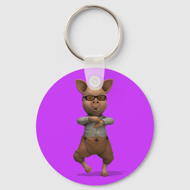 Rapper Pig Schlüsselanhänger (Vorderseite)