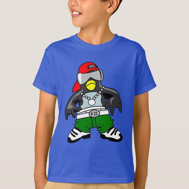 Rapper-Pinguin T-Shirt (Vorderseite)
