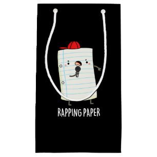 Rapping Papier Funny Wrapping Paper Puff Dark BG Kleine Geschenktüte