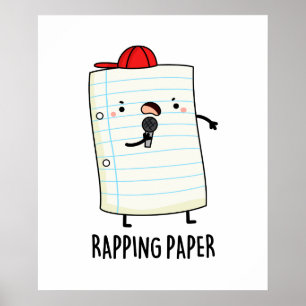 Rapping Papier Funny Wrapping Paper Puffer Poster