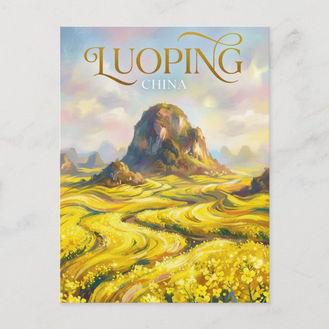 Rapsfelder von Luoping China Postkarte (Vorderseite)