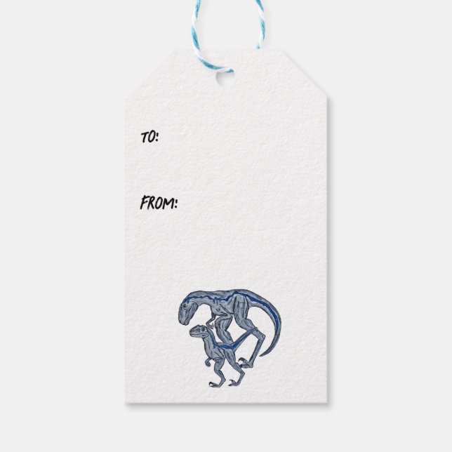 Raptor dinosaur infant newborn boy girl geschenkanhänger (Rückseite)