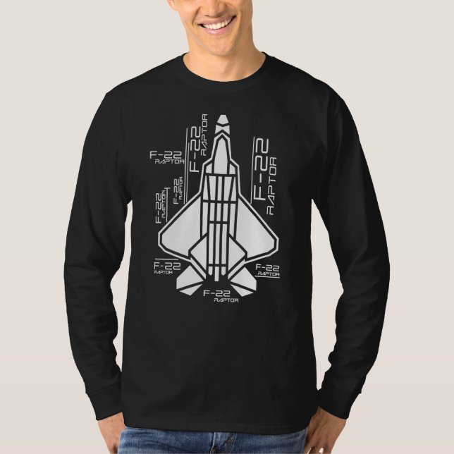 Raptor Flugzeug F 22 Jet kämpfen Souvenir und Figh T-Shirt (Vorderseite)