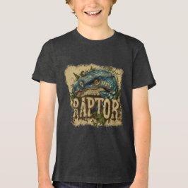 Raptor Grunge Portrait Tri-Blend Shirt