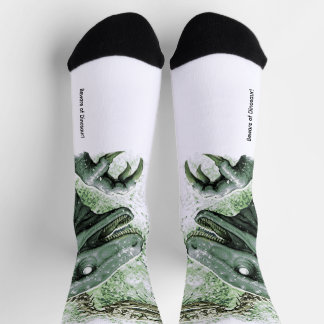 Raptor in Green Socken