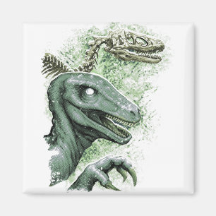 Raptor in Grün Magnet