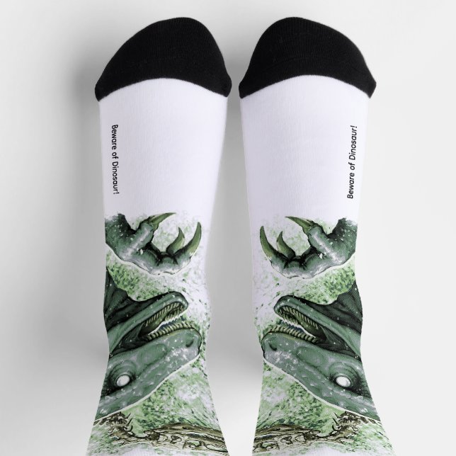 Raptor in Grün Socken (Oben)