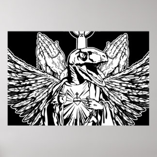 Raptor Jesus Lieben Sie Poster