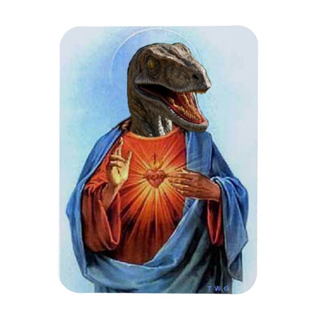 Raptor Jesus Magnet (Vertical)