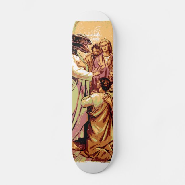 Raptor Jesus Skateboard (Vorderseite)
