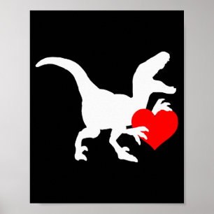 Raptor Liebe Valentinstag Geschenk Dino Raptor Her Poster