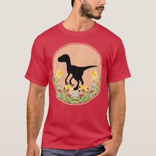 Raptor Velociraptor Dino Dinosaurier Blume T-Shirt