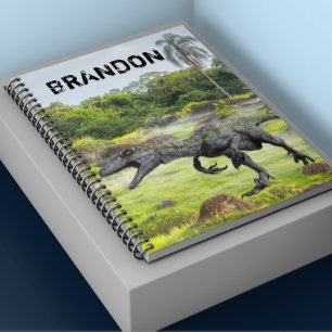 Raptor Velociraptor Dinosaur Monogramm  Notizblock