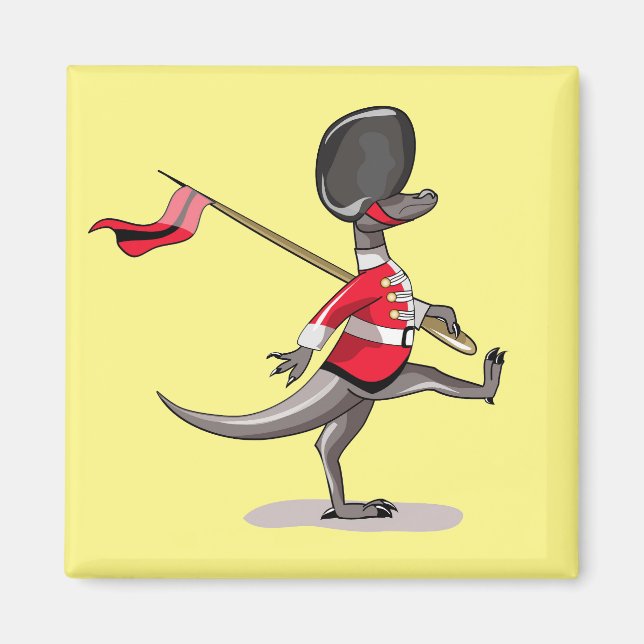 Raptor verkleidete sich als britische Garde. Magnet (Vorne)