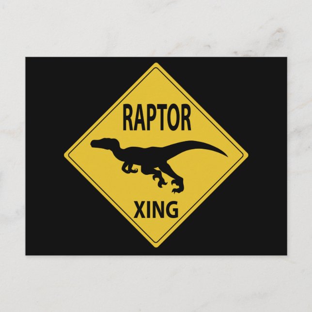 Raptor Xing Postkarte (Vorderseite)