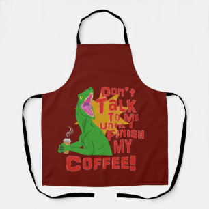 Raptoren und Kaffee Schürze