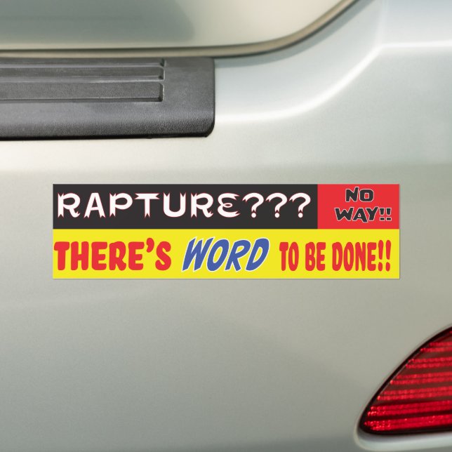 Rapture ? Pas question ! Sticker pare-chocs (En voiture)