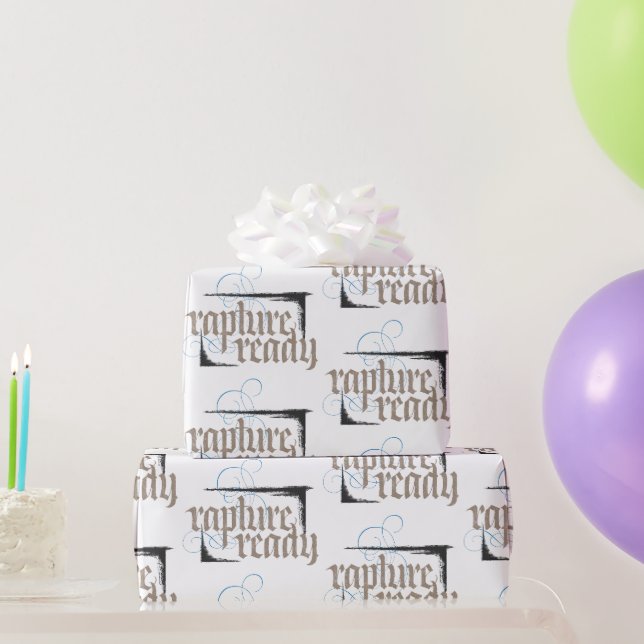 Rapture Ready - Elegant Moderne religiöse Christli Geschenkpapier (Partygeschenke)