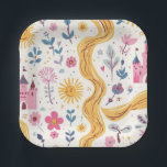 Rapunzel Inspired Party Plates Pappteller<br><div class="desc">Rapunzel inspired party plates perfect for a girl's party.</div>