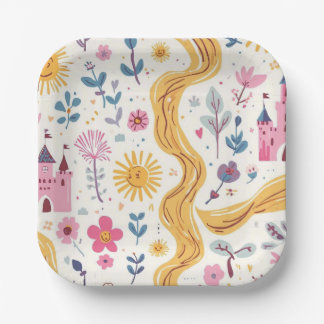 Rapunzel Inspired Party Plates Pappteller