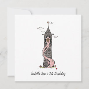 Rapunzel Princess Dark Skin Tone Party Invitation