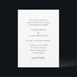 Raquel Classic Elegant Wedding Einladung<br><div class="desc">Elegante Hochzeitseinladung mit einem einfachen und klassischen Design mit traditioneller Serife und eleganten Script-Schriftart.</div>
