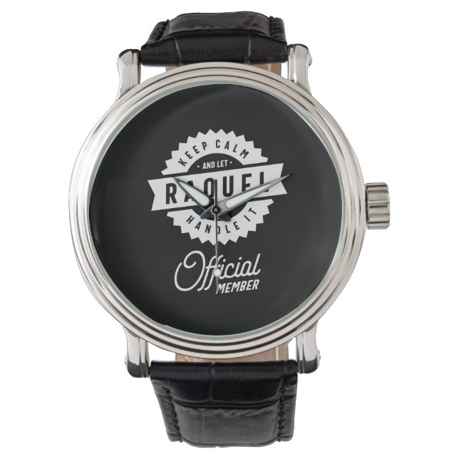 Raquel Personalisiert Name Birthday Gift Armbanduhr (Vorderseite)