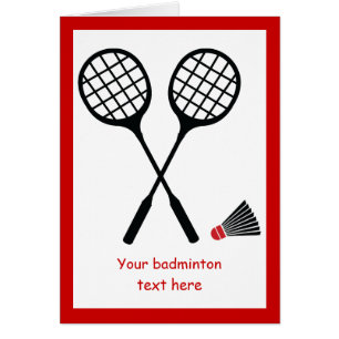 Raquette Badminton et carte verticale