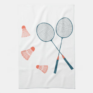 Raquette Badminton & serviette de cuisine birdy