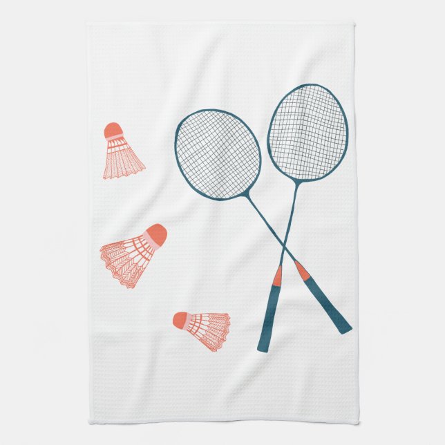 Raquette Badminton & serviette de cuisine birdy (Vertical)