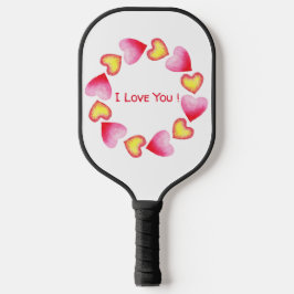 Raquette De Pickleball С te romantique Je t'aime Saint Valentin