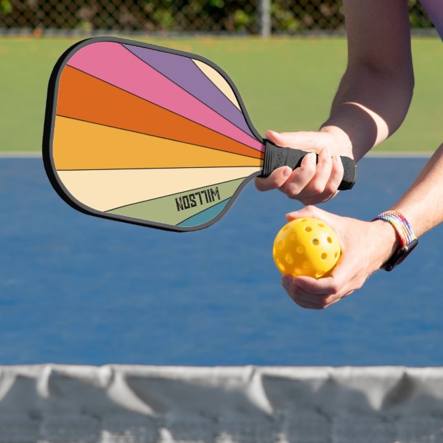 Raquette De Pickleball 60s les années 70 bandes rétro (Insitu)