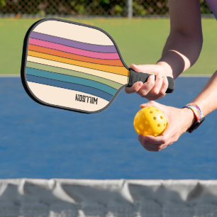 Raquette De Pickleball 60s les années 70 bandes rétro