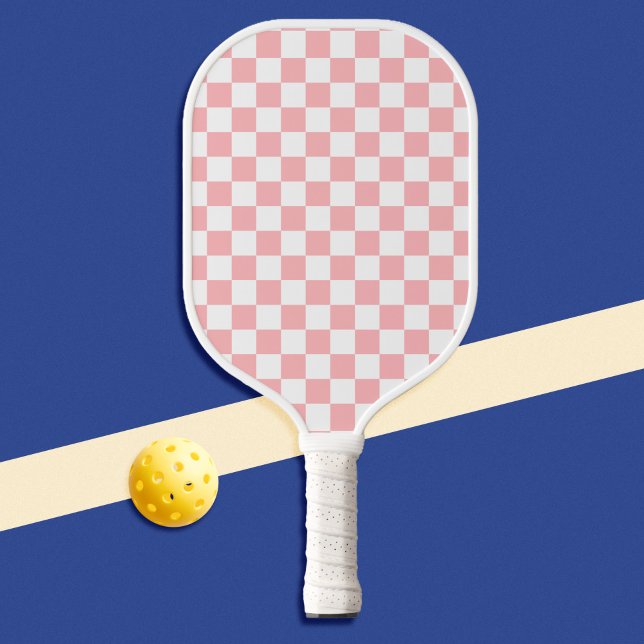 Raquette De Pickleball À damiers rose (Créateur téléchargé)