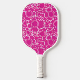 Raquette De Pickleball Abstract Linear Matrix (Hot Pink) Fine Art