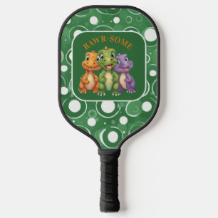 Raquette De Pickleball Adorable Baby Dinosaur's Party