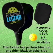 Ajouter un nom, Pickleball Legend Jaune Vert Bleu