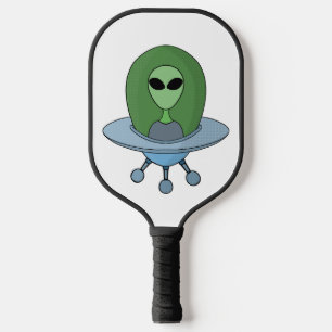 Raquette De Pickleball Alien dans son petit vaisseau spatial