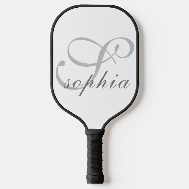 Raquette De Pickleball Alphabet de nom élégant personnalisé moderne (Recto)