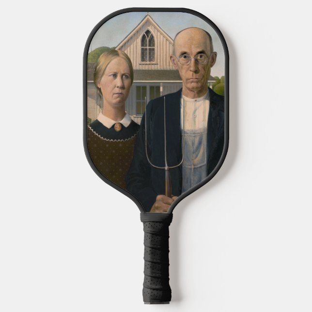 Raquette De Pickleball American Gothic : Vie rurale pauvre paysan (Recto)