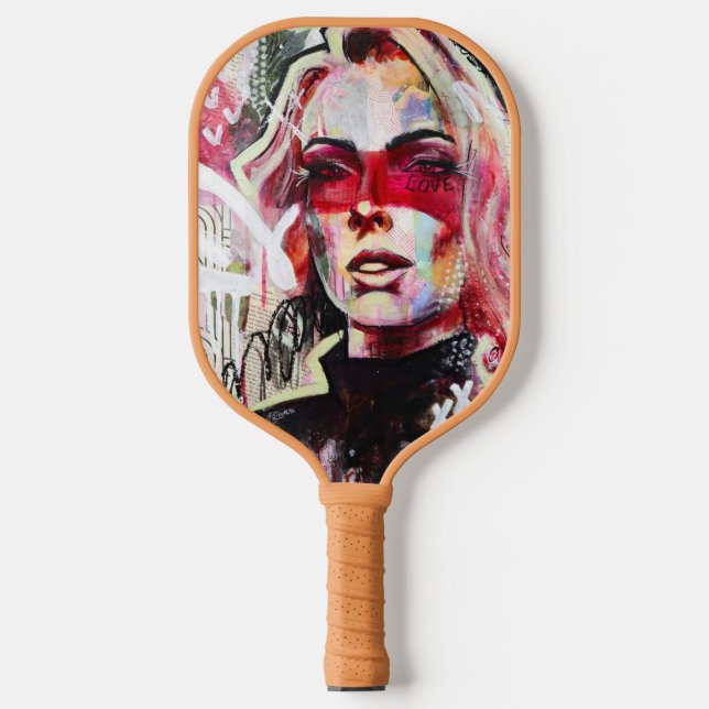 Raquette De Pickleball Amour Monogramme initial (Recto)