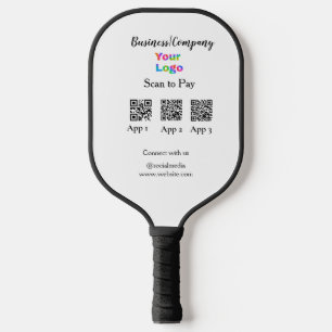 Raquette De Pickleball Analyser pour payer le logo de l'entreprise Q R co