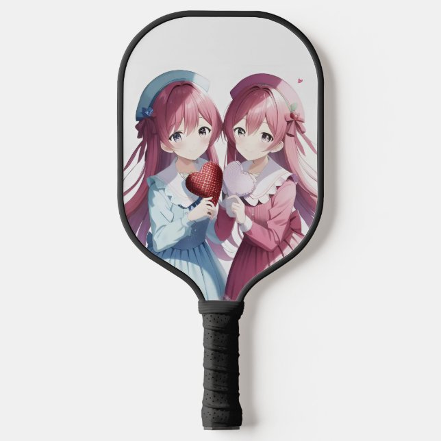 Raquette De Pickleball Anime coeur Saint Valentin (Recto)
