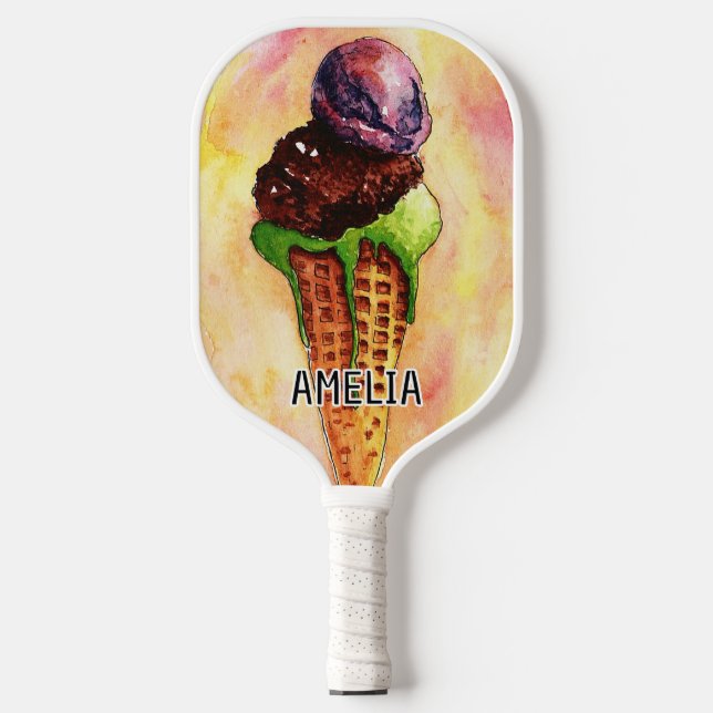 Raquette De Pickleball Aquarelle de glace (Recto)