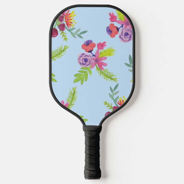 Raquette De Pickleball Aquarelle Fleur sauvage Motif Legs Enveloppement P (Recto)