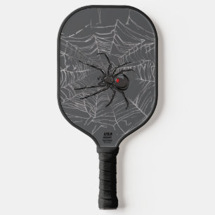 Raquette De Pickleball Araignée Noire Et Araignée De Toile D'Araignée