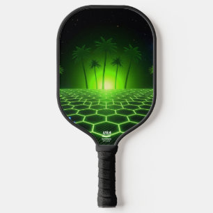 Raquette De Pickleball Arcade Minuit Néon Vert Citron Professionnel