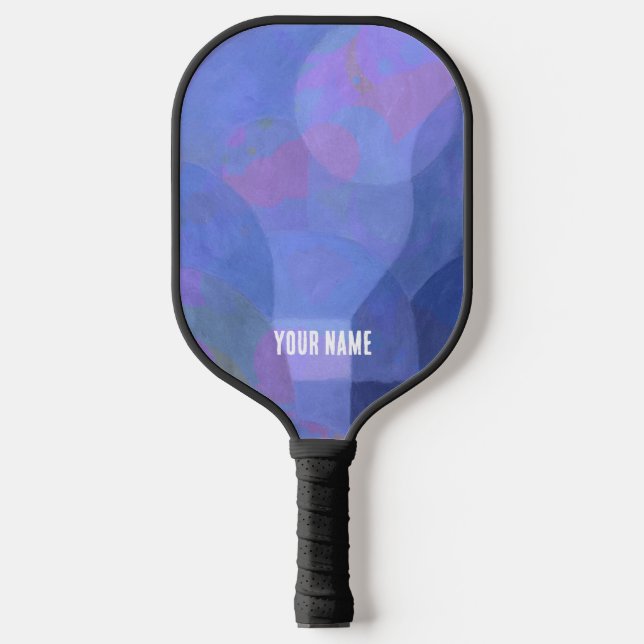 Raquette De Pickleball Arches de minuit - Indigo Géométrie Abstraite (Recto)